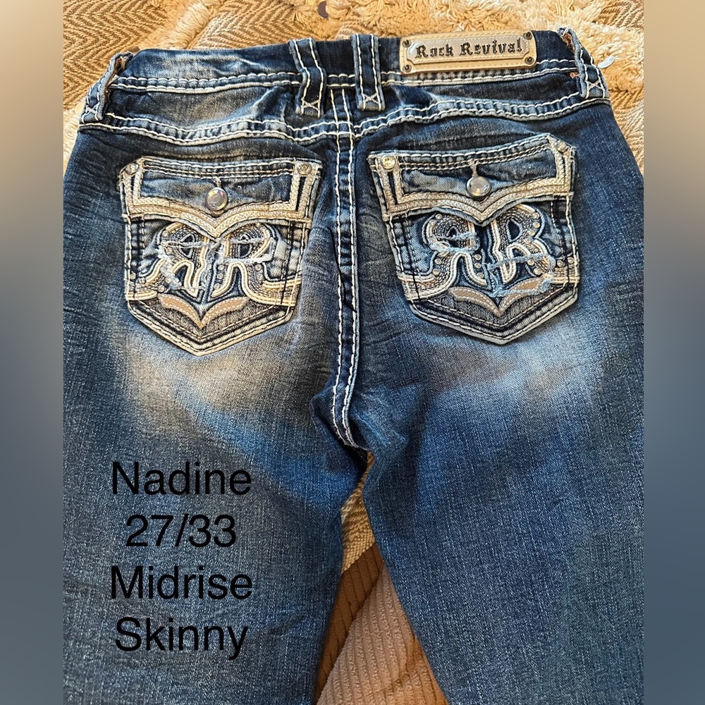 Rock Revival Nadine midrise skinny 27/33 jeans